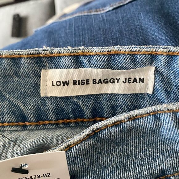 NWT Cotton:On Low Rise Baggy Jean rain blue rip 8 - Picture 7 of 11